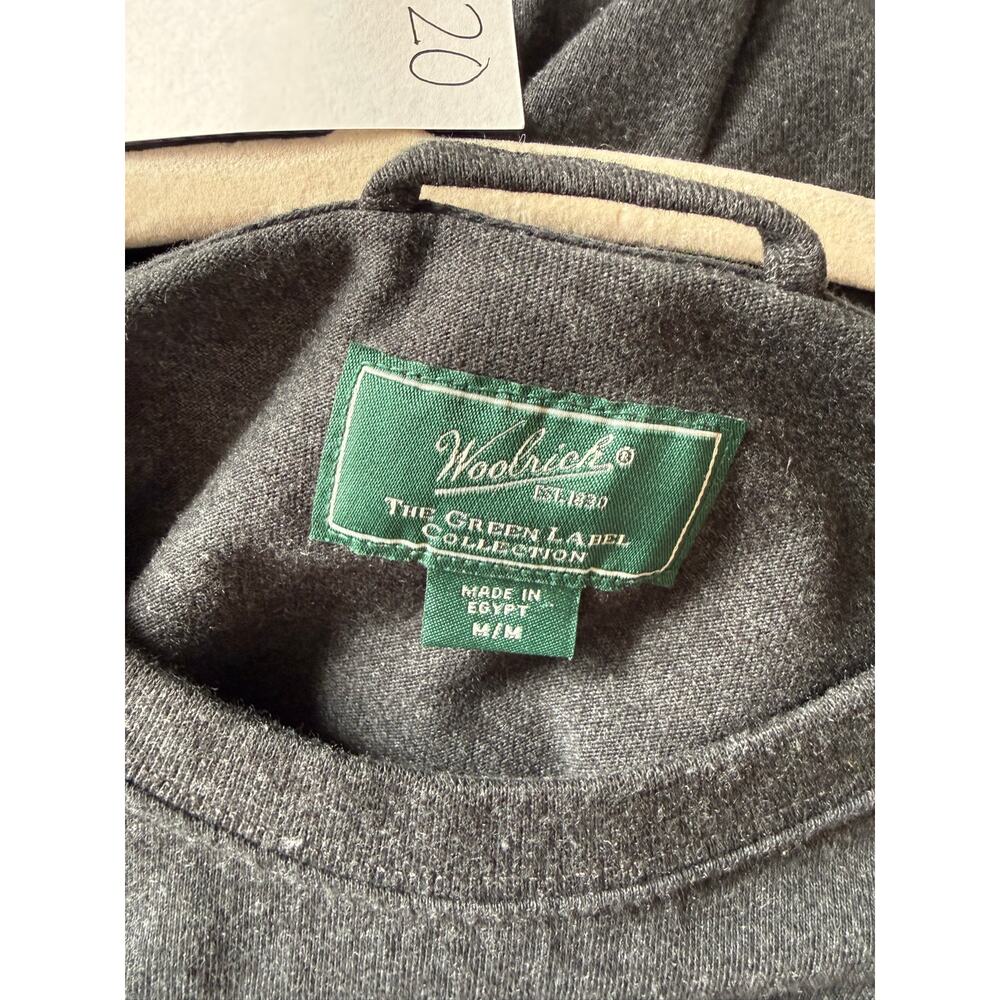 Woolrich Green Label Shirt Men's Medium Gray Long Sleeve Pocket Cotton Blend - Picture 4 of 7